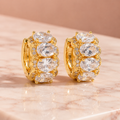 NOORÉ Micro Crystal Huggie Hoop Earrings