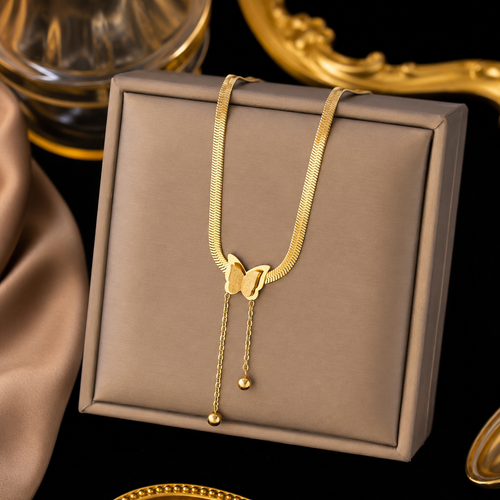 non tarnish gold plated heart necklace