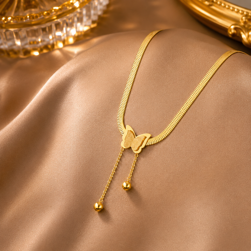 non tarnish gold plated heart necklace